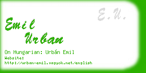 emil urban business card