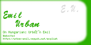 emil urban business card